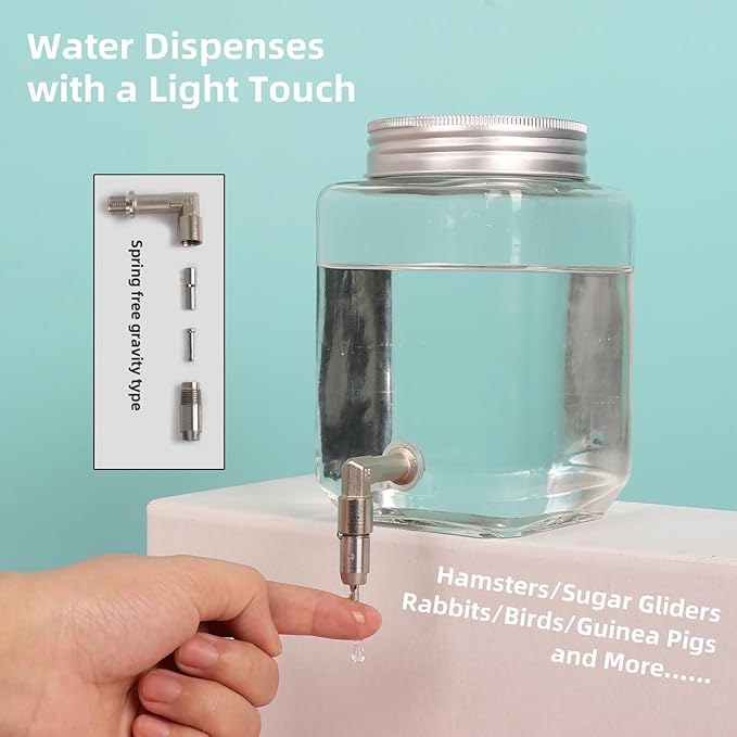 Guinea Pig Watter Bottle, Rabbit Non drip Water Dispenser, Suitable for Totoro, Birds, Hamsters, Guinea Pigs, and Other Small Animals(25 oz)
