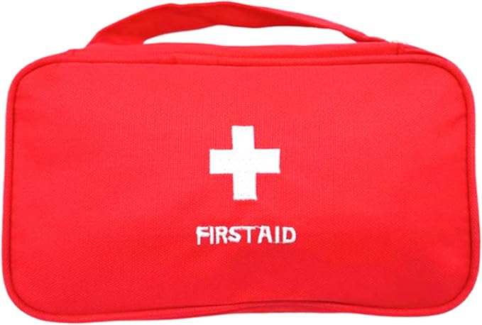 First Aid Bag First Aid Kit Empty Medical Storage Bag Red Trauma Bag for Emergency First Aid Kits Car Workshop Cycling Outdoors (Red Handle)