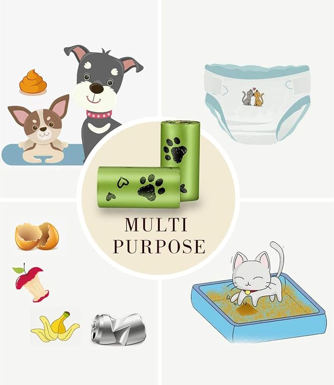 Dog Poop Bag Biodegradable 540 Count Dog Waste Bags with Dispenser Scented | Strong Large 9x13 inch Waste Refill Bags for Daily Dog Walks, Cat Litter Cleanup Outdoor Travel and Multi-Pet Households