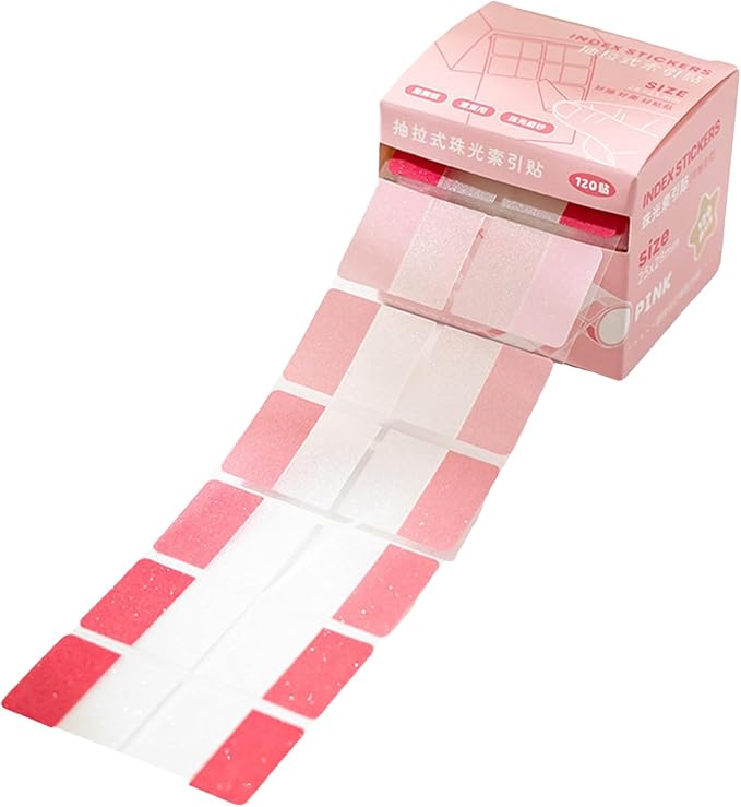 120Count Clear Colorful Page Label Markers Adhesive Notes Writable PET Label for Marking Labeling File Organizers