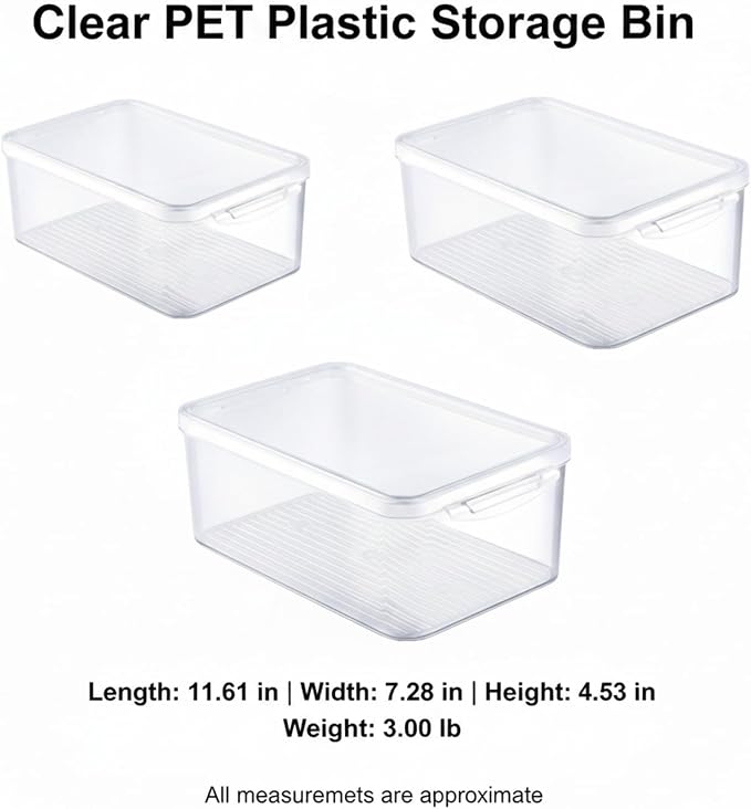 Rectangular Clear PET Storage Bin