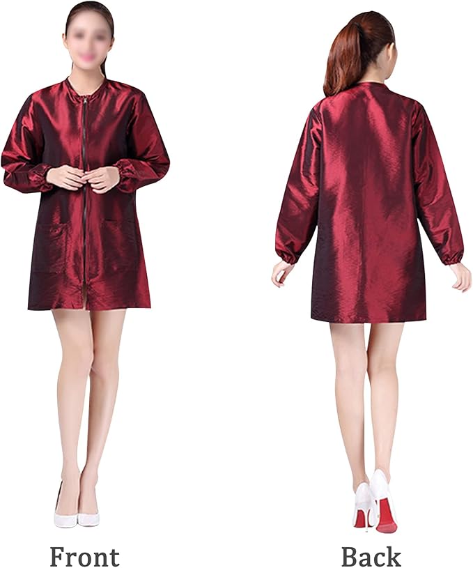 Polyester Professional Salon Smock Hair Stylist Jacket | Water-resistant Haircut Cape, Pet Grooming Workwear, Barber Apron