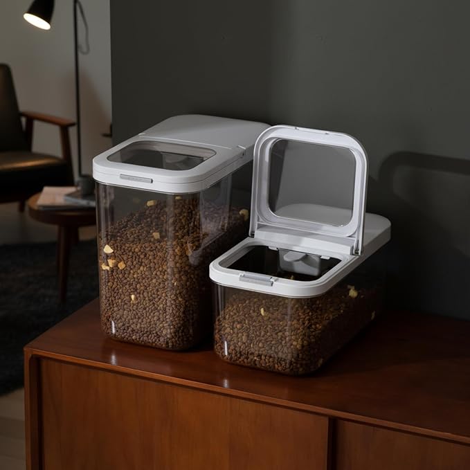 Pet Food Storage Containers With Lids & Scooper | Dog Food Storage Container,12L/12KG/10-15LBS,BPA Free Airtight Storage Containers Store Dry Food For Kitchen Pantry