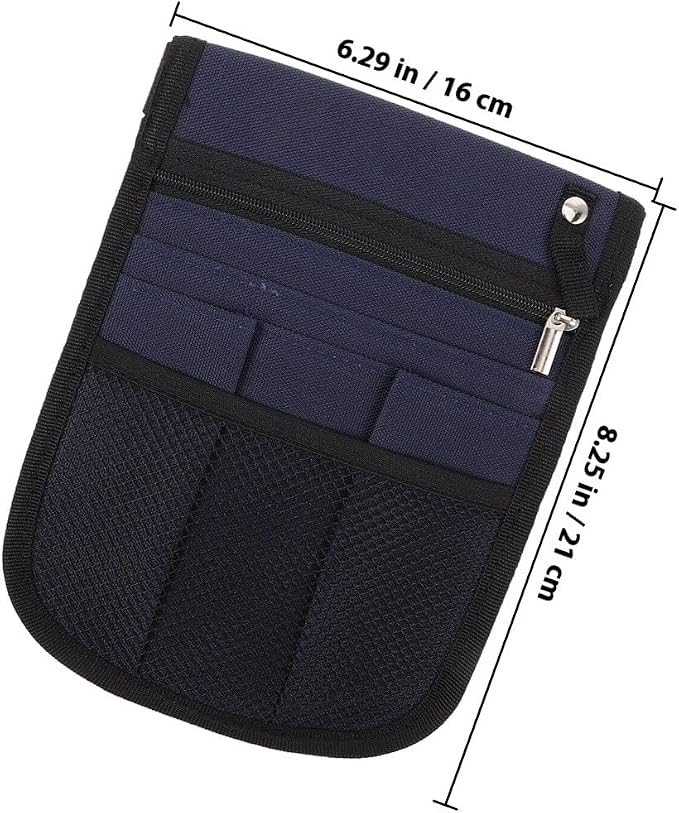 Mikikit Multi-Functional Nurse Fanny Pack Cross-Body Pocket Oxford Cloth Portable Organizer Waist Bag Large Capacity for Healthcare and Pet Grooming Use