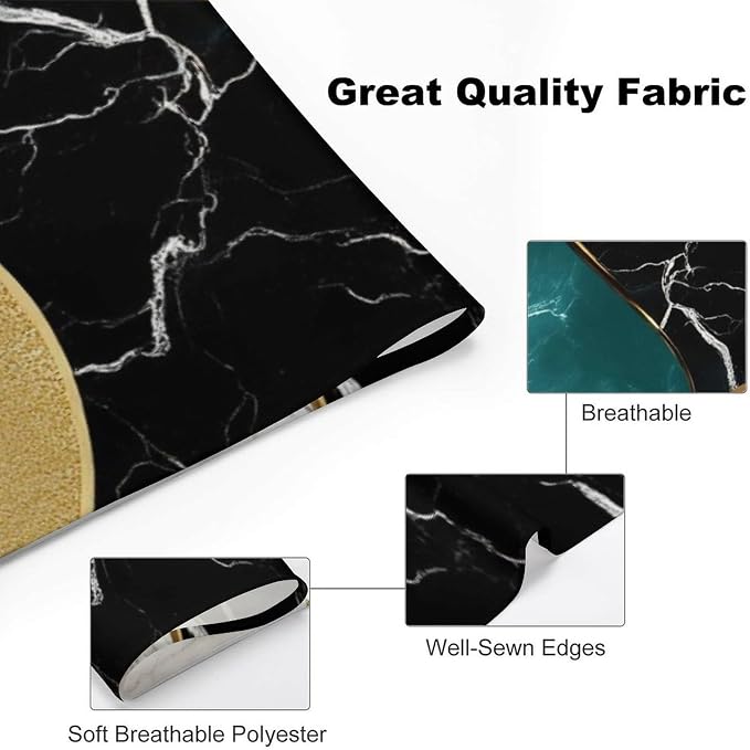 1Pcs Summer Abstract Watercolor Painting Gold Blue Turquoise Black White Gray Marble Lightweight Comfy Triangle Scarf for Small to Large Pets Travel, Picnic, Party, Casual Daily Use