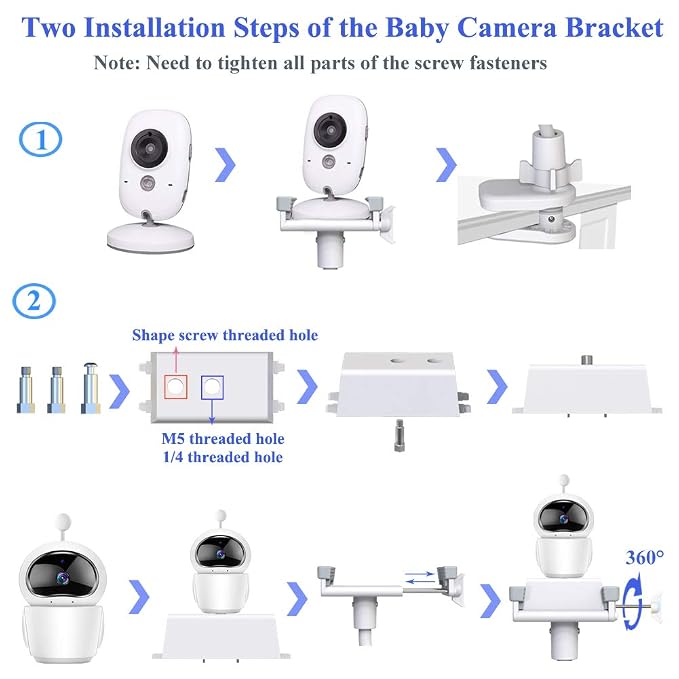 Baby Monitor Mount Holder Compatible with Momcozy,Nanit Pro & Flex Stand, Hellobaby,Blemil,Comfyer BM01,Infant Optics,ANMEATE SM935E,Vava,Motorola