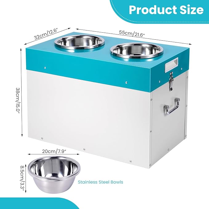 Elevated Dog Bowls with Storage Large Breed 15" H Raised Dog Bowl