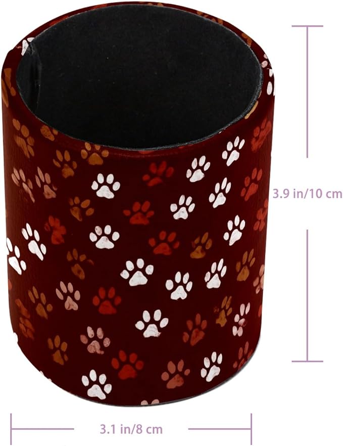 Pet Paws Pen Holder, Pencil Cup Marker Brush Holder Desk Storage Case, Desktop Organizer for School Office Home Supplies