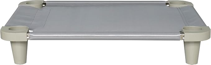 Acrimet Cooling Elevated Pet Dog Bed Cot for Small Dogs, Washable and Breathable Mesh Fabric, Stainless Steel Frame, Indoor & Outdoor Use, (Size: 26”x 20”) (Gray Color) (1 Unit)