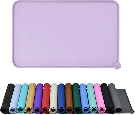 Reopet Waterproof Pet Feeding Mat, Non-Slip Silicone Placemats for Dog Cat Food and Water Bowl, High Raised Edges to Prevent Spills and Protect Floors