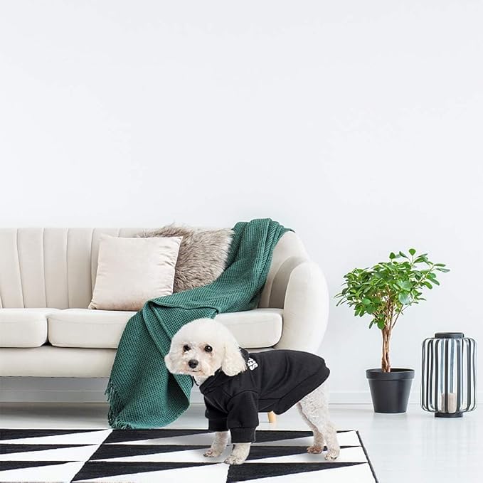 SCENEREAL Security Dog Hoodie Sweaters for Small Medium Large Dogs, Brushed Fleece Dog Clothes with Hat,Soft Cotton Winter Spring Coat All Weather Clothes, Classic Halloween Costume with Leash Hole