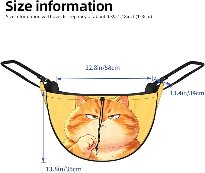 Cute orange cat Car Seat Organizer-Backseat Storage Bag for Travel | Waterproof Durable. Holds Snacks Gear Essentials. Fits Most Cars.
