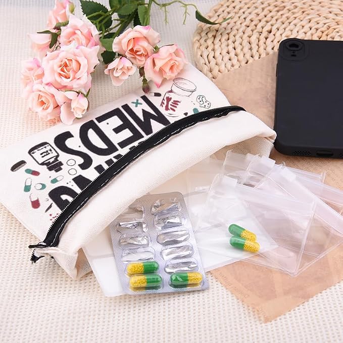 Sisadodo Charging Cable Organizer Travel Bag Toiletry Makeup Cosmetic Bags Medicine Med Toiletry Bag Pouch Diabetic Gifts Bags