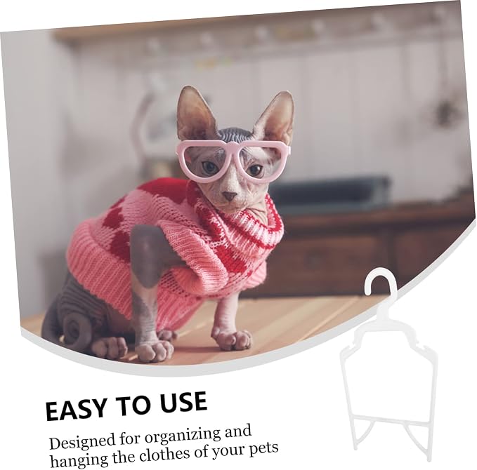 Happyyami 10pcs Pet Clothes Hangers Pp Dog Clothing Holders for Organizing Pet Outfits Compact and Lightweight Design for Easy Use for Dogs