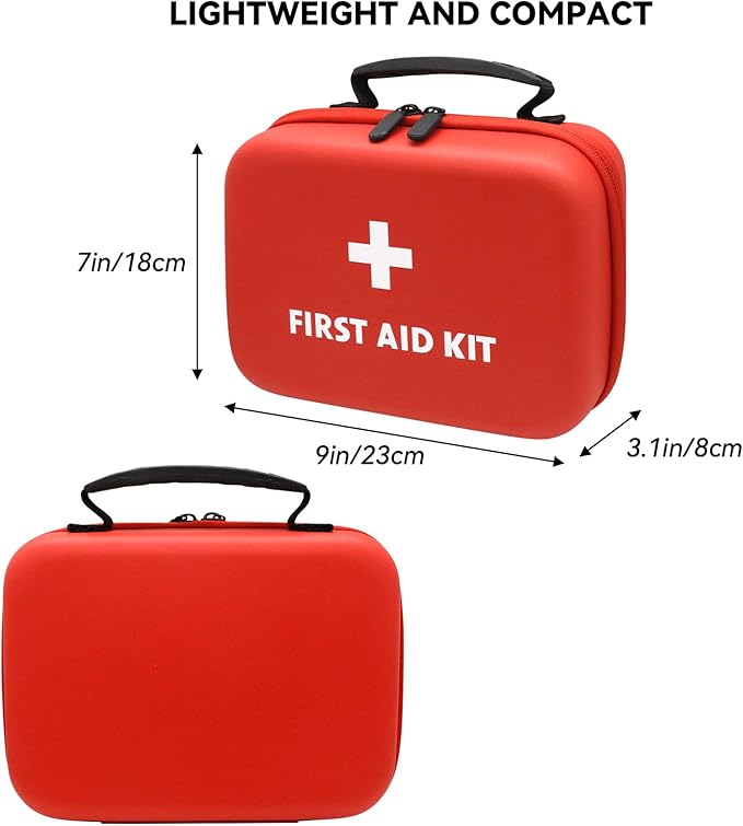 Faylapa Travel First Aid Pouch, Empty First Aid Bag, 9x7x3 inches Portable Outdoor First Aid Medical Storage Organizer Bag for Travel, Boat, Office, Sports, Hiking, Outdoor(Bag Only)