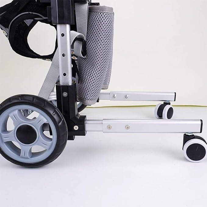 Aircraft - Grade Aluminum Dog Wheelchair - Adjustable Height, Stable ABS Clamps, Breathable Mesh Leg Rests(S)