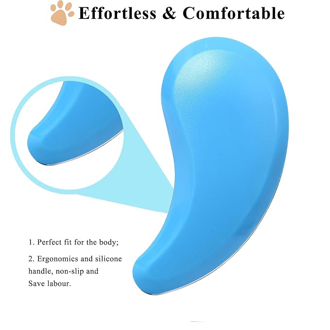 Small Dog Brush, Soft Pet Grooming Brush for Shih Tzus, Yorkies, Maltipoos, Maltese, Puppy Massaging Hair Brush, Cat Brush, for Small Animals Rabbits of All Hair Types (Blue)