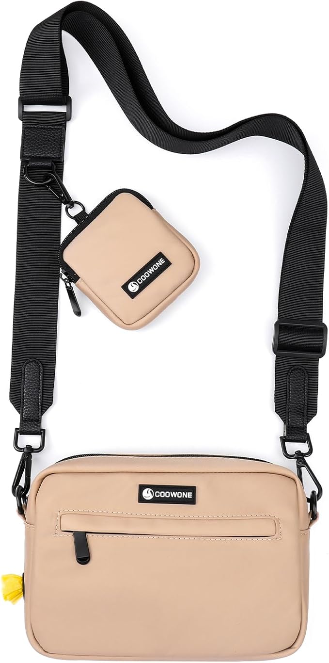 Dog Treat Pouch with Removable Small Pet Training Treat Pouches, Built-in Poop Bag Dispenser, Adjustable Shoulder Strap Cross Body Dog Walking Bag (Coffee)