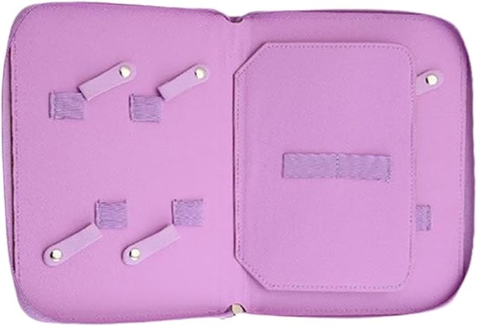 Pet Grooming Tool Storage Case Dog or Cat Grooming Supplies Dog Grooming Bag Portable PU Leather Storage Organizer Suitable for Professional Pet, Violet