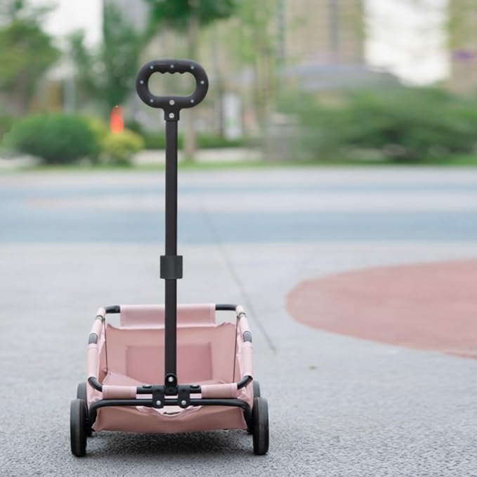Foldable Cart Pet Pet Carriage Pet Carrier with Easy Storage Fold and 360 Degree Handle for Smooth Direction Changes Suitable for Sidewalks Park Lanes Short Trips Camping, Array, Gray