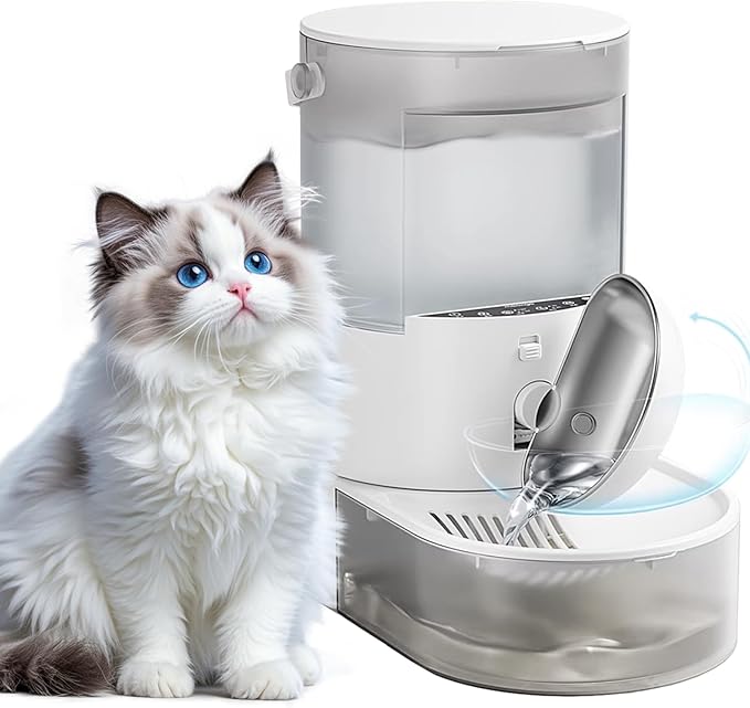 Cat Water Fountain No Filters Wastewater Wireless Stainless Steel Cordless Pet Dispenser Fountains for Cats Indoor Catit Bowl Dogs Bowls Separation Smart 3.8L Large Rechargeable Automatic Small Dog