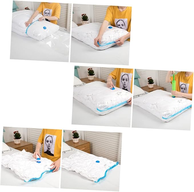 Vacuum Storage Bags 50x60cm PET and PE Waterproof Compression | White Space Saver Organizer, Sealed Bag Design, Clothes and Comforter Storage, Vacuum Compression Use