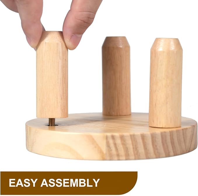 ARTORA Small Wooden Riser, Decorative Round Wood Desktop Plant Stand Mid Century Kitchen Counter Pedestal Stand for Centerpiece Pet Bowl Holder (Natural, 2 Pack)