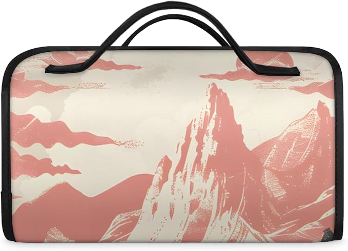 Vintage West Cowboy Makeup Bag for Women Hanging Roll-Up Travel Organizer Toiletry Kit with 4 Removable Compartments, Wild West Cowboy