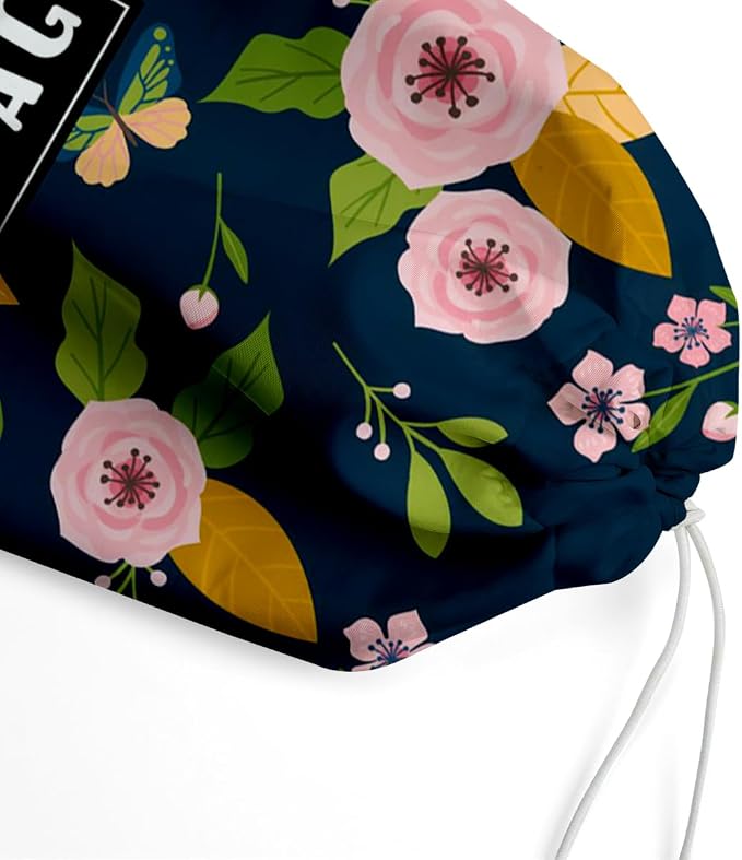 Plastic Bag Holder,Reusable And Washable Country Style Grocery Bag organizer,For Home Kitchen Travelling Camping Decor, use 1 Pack,Flowers Pattern