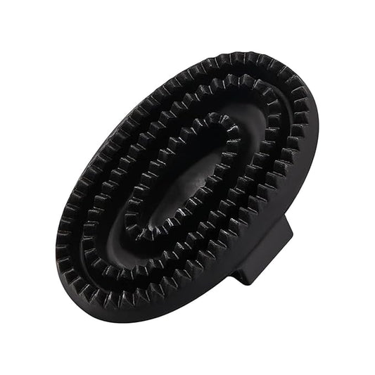 Rubber Curry Comb with Handle, Horse Grooming Brush & Shampoo Brush for Dogs, Cats & Horses, Pet Bathing & Shower Supplies