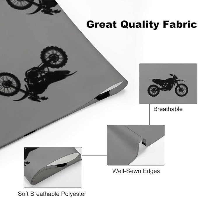 Lightweight and Breathable Motorcycle Dirt Bike Black Grey Pet Scarf Accessories for Small, Medium, Large Dogs, Cats Beach Outings, Going Out, Daily Use