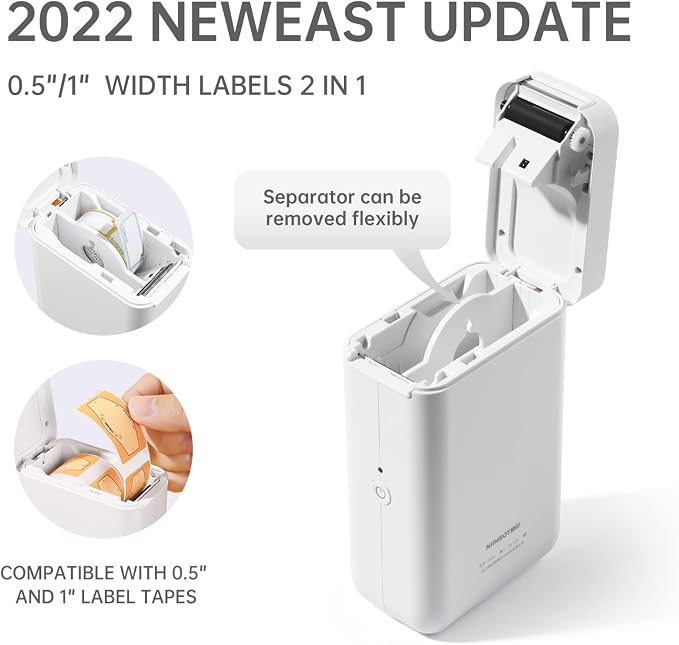 NIIMBOT D101 Label Maker with Tape for Office Home School Organization | Portable Wireless Connection with Multiple Templates, Available for Phone, Easy to Use, USB Rechargeable