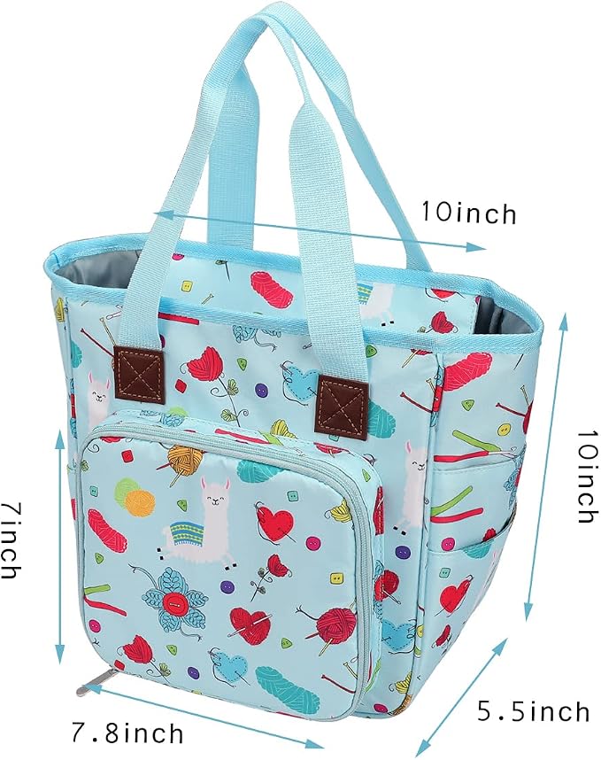 crochet bag,knitting bagBackpack and Tote Bag Storage Bag ，Large capacityYarn Storage Organizer Travel Crochet Bag Women Carrying Crochet Accessories Knitting Needles Crochet