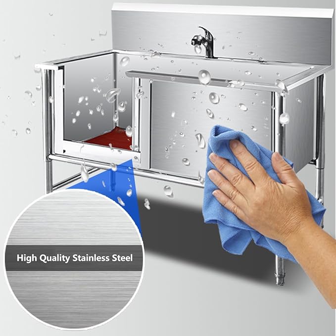Pet Grooming Salon,Dog Grooming Tub,Dog Bathtub,Washing Sink for Home,Stainless Steel Dog Cat Washing Station for Large Dogs,Pet Dog Bathing Station,Dog Washing Station,Dog Tub,80cm/31in