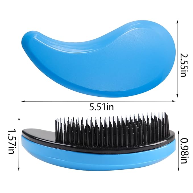 2 Pcs Small Dog Brush Puppy Brush for Small Dogs Soft Dog Bath Brush Gentle Dog Hair Remover Brush Grooming Tool for Teddy Yorkies Maltese Shih Tzu Chihuahua Puppy Hair Brush, Blue