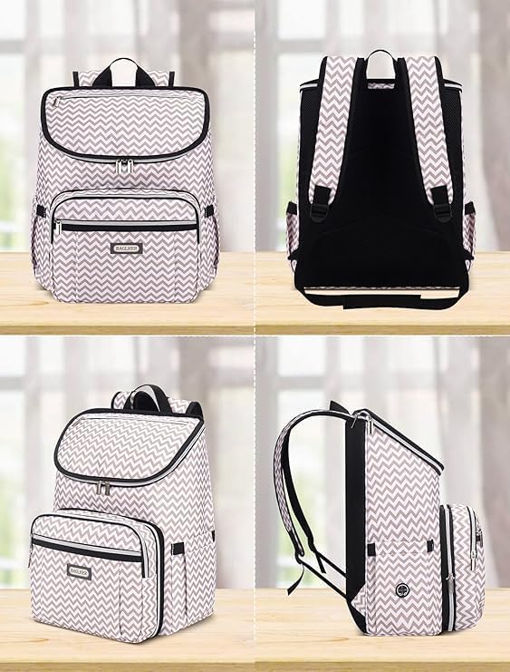 BAGLHER Travel Dog Backpack - Detachable Travel Dog Food Container for Pet Supplies Dog Gear Backpack,Dog Bag for Traveling with 2 Silicone Collapsible Bowls and 2 Food Baskets