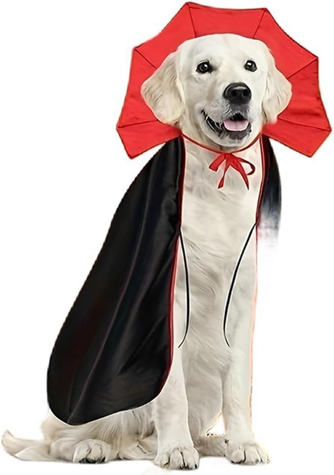 Cat Vampire Cape Funny Bat Adjustable Halloween | Vampire Dog Costume for Small Medium Cats Puppy, Holiday Celebration Party Festival Event Cosplay