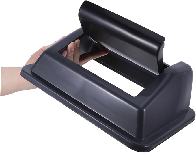 MAGICLULU L Plastic Swing Top Trash Can Lid Replacement for Waste Bin, Rectangle Flip Cover with Easy Installation, for Home and Pet Food Storage