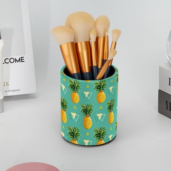 Pen Holder For Your Desk, Pencil Holder Organizes All Pens, Pineapple and Triangle Pen Cup For Your Office Decor