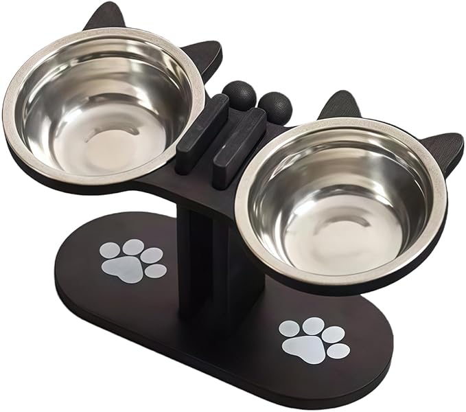 Pet Food Bowl Water Dispenser Adjustable Stand Elevated Feeder Bowl for Dry Food Treats Watering Feeding Device Adjustable Dog Feeder