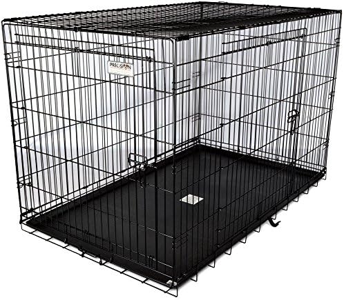 Precision Pet Products Two Door Great Crate Wire Dog Crate, 48 Inch, For Pets 90-125 lbs, With 5-Point Locking System