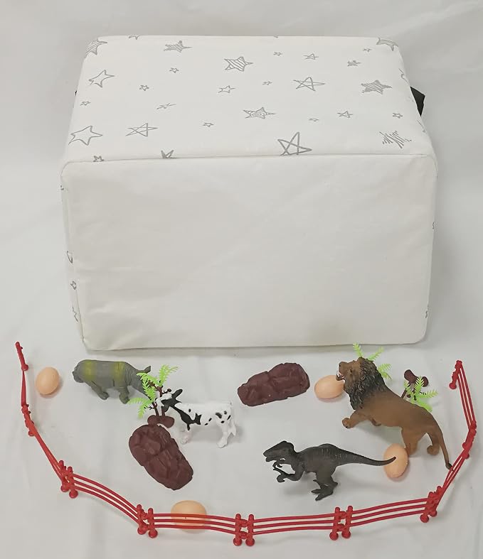 Baby Storage Basket Nursery Box Laundry Hamper Organization Bins for Toys and Clothes with Handles (Star)