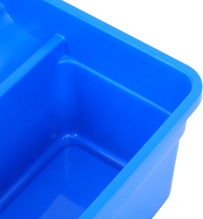 Alasum Multifunctional Portable Veterinary Tools Storage Box with 3-divided Compartments, Plastic Easy to Clean Organizer Tote with Handle for On-the-go Use and Farm