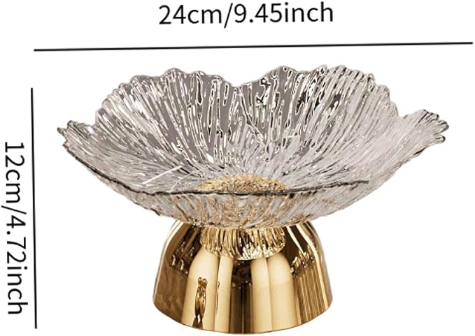 Decorative Pedestal Bowl Dish Holder Dessert Display Stand Decor Fruit Basket Serving Tray for Drawing Room Housewarming Gift, A White