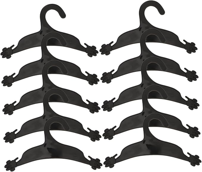 Healifty 10pcs Dog Clothes Hangers Puppy Claw Shape Pet Garment Hangers Lightweight for Indoor Outdoor Use Portable Pet Accessories Organizer