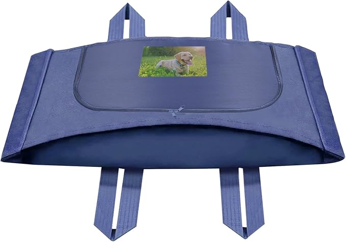 Pet Burial Bag for Dogs,Cats,Large Pets up to 80lb, Pet Casket Box(Blue, L) | Pet Caskets or Burial Boxes Alternative, Eco-Conscious Pet Body Bag with Handle & Custom Memorial Surface, Leakproof