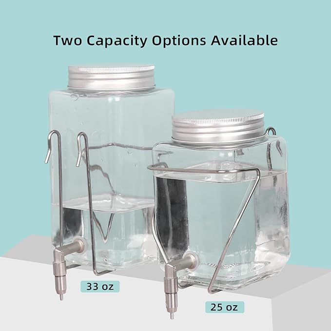 Rabbit Water Bottle, Bird Non drip Water Dispenser, Suitable for Guinea Pigs, Totoro, Rats, Hamsters and Other Small Animals(33 oz)