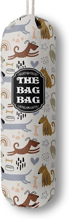 The Bag Bag Grocery Bags Holder Organizer, Wall Mount Plastic Storage Container Dispenser, Pet Lovers' Home Kitchen Bags, Ideal Gifts For Women, Dog Mom, Dad