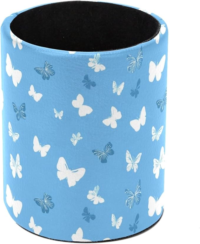 Butterflies Pen Holder, Pencil Cup Marker Brush Holder Desk Storage Case, Desktop Organizer for School Office Home Supplies