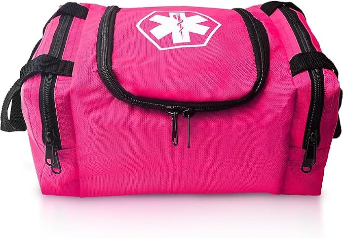 ASA TECHMED First Aid Responder EMS Emergency Medical Trauma Bag EMT, Fire Fighter, Police Officer, Paramedics, Nurse, Pink